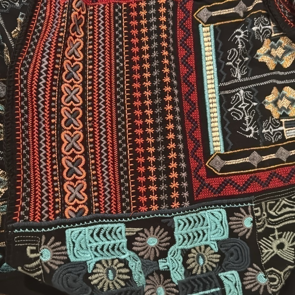 Johnny was Biya Shaker heavily embroidered duster NWT - Picture 10 of 13